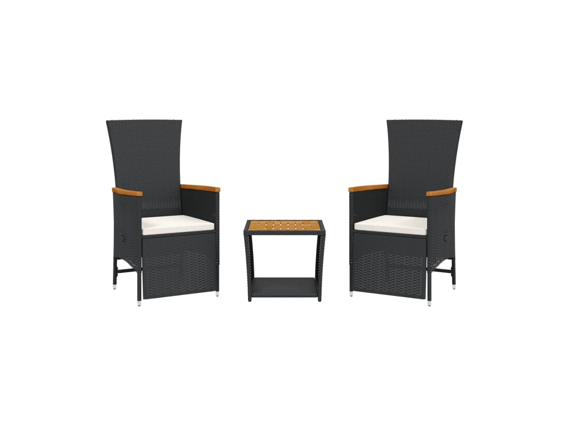 Garden Dining Set, Garden Dining Sets Vidaxl Preto Rattan / Vime (n/a)