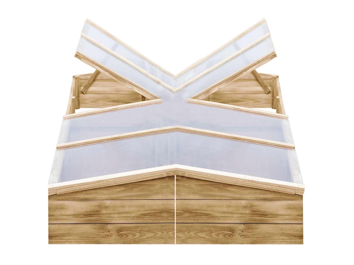 Vidaxl Estufas 2 Pcs 200x50x35 Cm Madeira De Pinho Impregnada