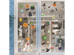 2026 calcomanías de Morcegos para Halloween, Adhesivos Removíveis para Parede e Janela (30x20cm, 9pcs)