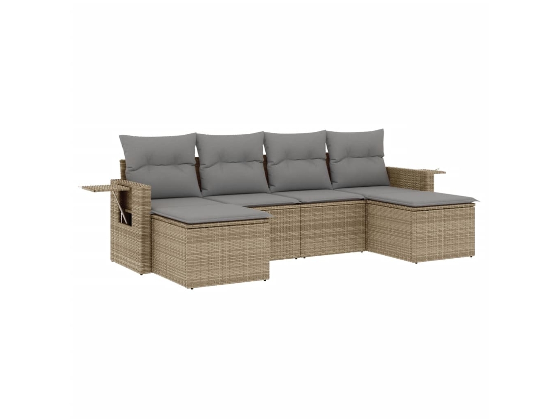 Garden Sofa Set, Garden Sofa Sets Vidaxl Bege Rattan / Vime (n/a)
