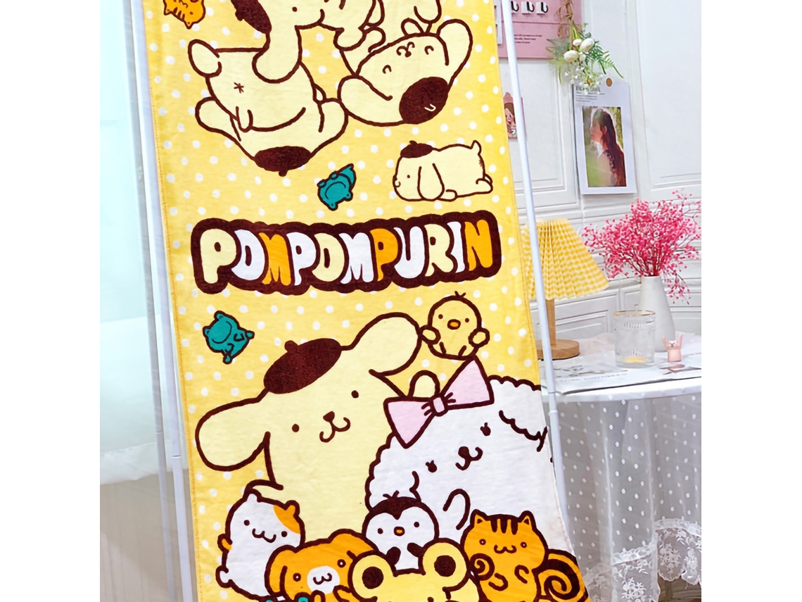 Toalha de Banho Infantil Algodão com Personagem Amarelo Cachorro 120x60cm S/MARCA