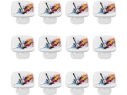 Puxadores E Botões Quadrados Para Gavetas Armários, Conjunto De 12 Peças, Design Abstrato De Guitarra Com Bolinhas