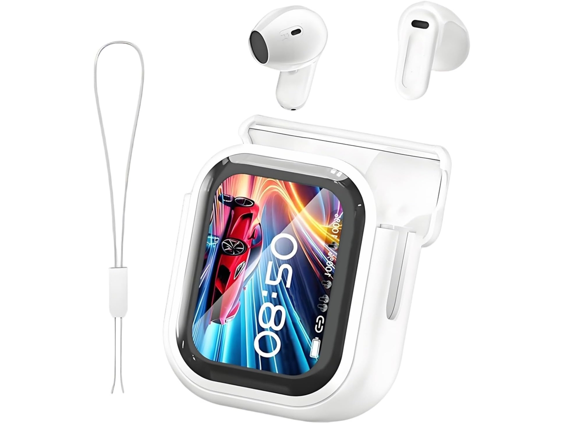 Fones De Ouvido Sem Fio Com Cancelamento Ruído, Tela Sensível Ao Toque E Tradução Automática Por Ia