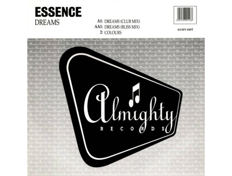 Dreams, Essence | Condição da mídia: Muito bom, Plus | 1 x vinil de 12 bits da Almighty Records (vg)
