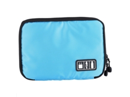 Bolsa Organizadora Portátil para Acessórios Digitais Cabo Usb Power Bank Fone de Ouvido Azul | S/MARCA