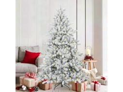 Vidaxl Árvore De Natal Articulada Artificial Branco 180 Cm Pvc E Aço
