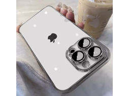 Capa Rígida Eletrodepositada Ultrafina E Transparente Para Iphone 17 Pro Com Película Protetora Para Lente.