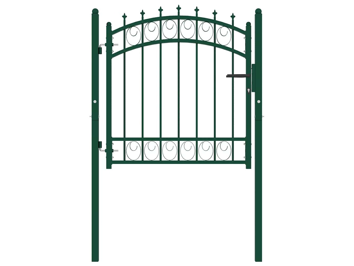 Portão de Cerca Emmen com Pontas de Aço 103x97 Cm Verde MAISON EXCLUSIVE