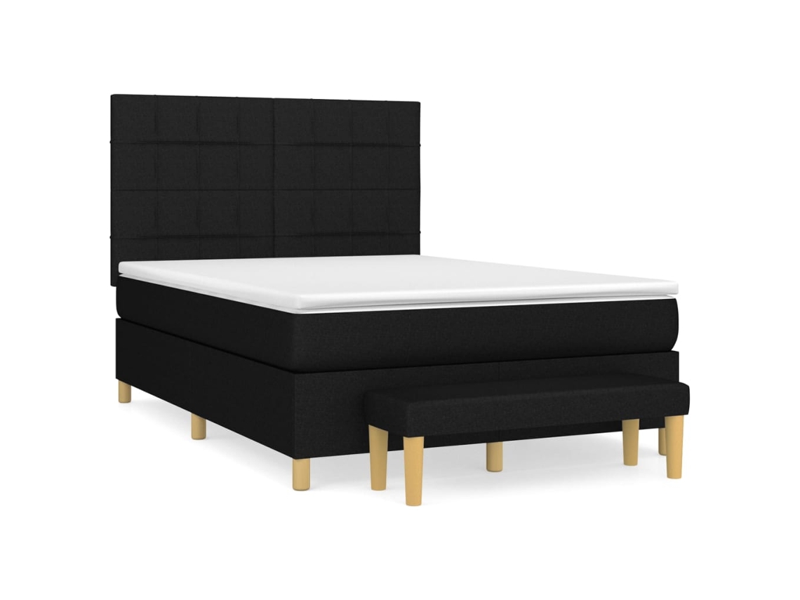 Box Spring Bed, Box Spring Beds Vidaxl Preto Tecido (140 X 200 Cm)
