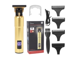 2026 cortadora de Cabelo Elétrica Sem Fio Recarregável com Display Lcd Kit de Corte Profissional para Homens Dourado