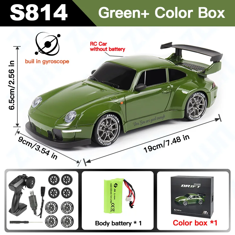 Carro De Drift Com Controle Remoto Sem Fio 2.4g, Giroscópio Embutido, Brinquedo De Carro De Corrida Para Crianças.