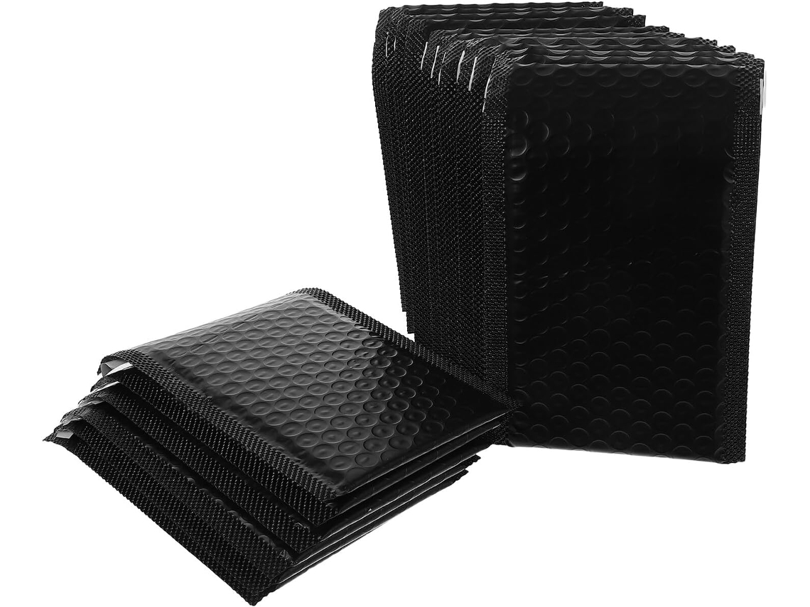Lote De 100 Bolsas Autoadesivas Para Envio Pretos 11 X 13 4 Cm Envelopes Bolha Impermeáveis E Em