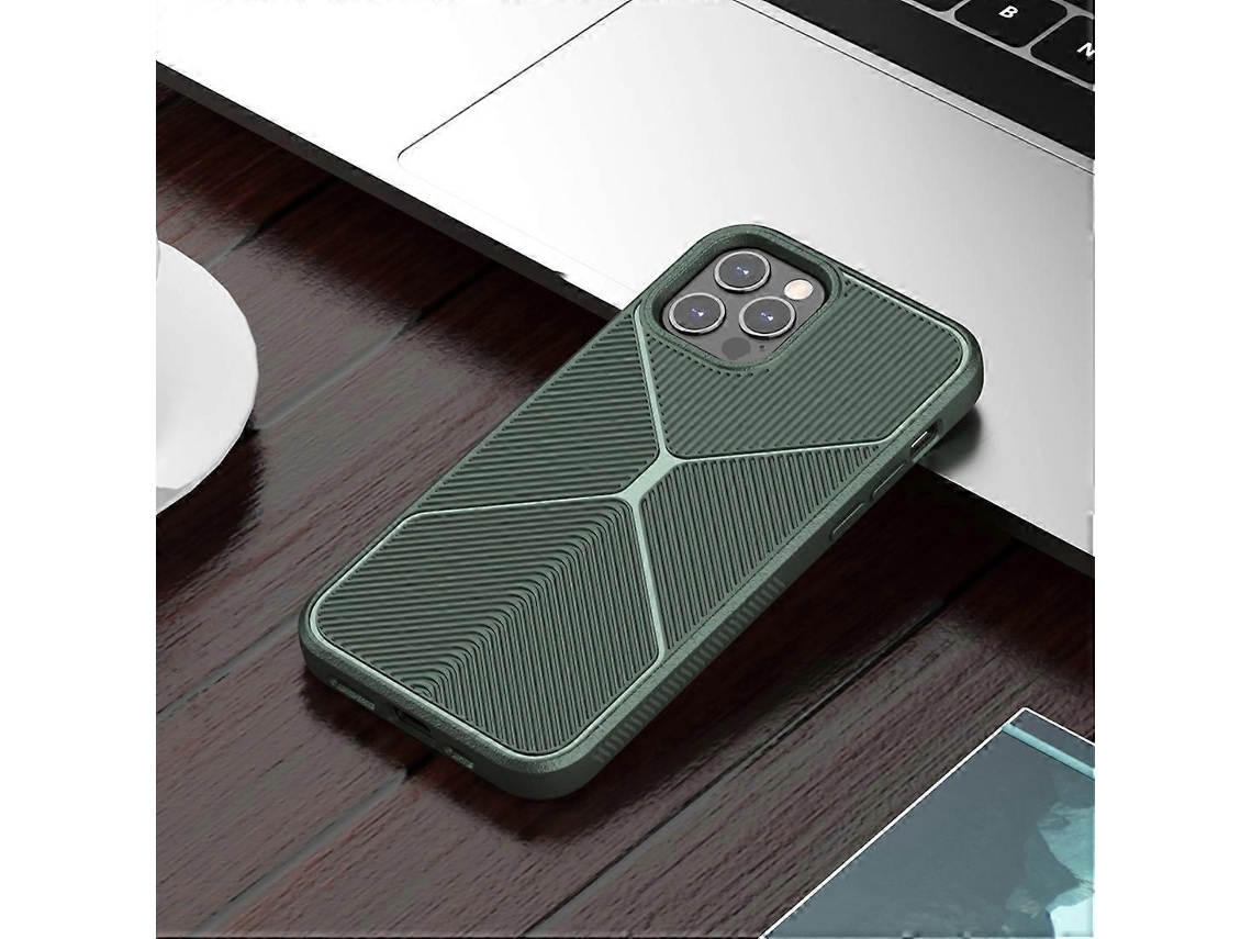 Capa Para Iphone 12 Em Tpu Com Proteção Anti-choque E Acabamento Fosco, Verde