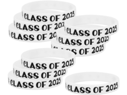 Pulseiras de silicone Jojofuny para formatura, 10 unidades, design exclusivo e confortável, perfeitas para