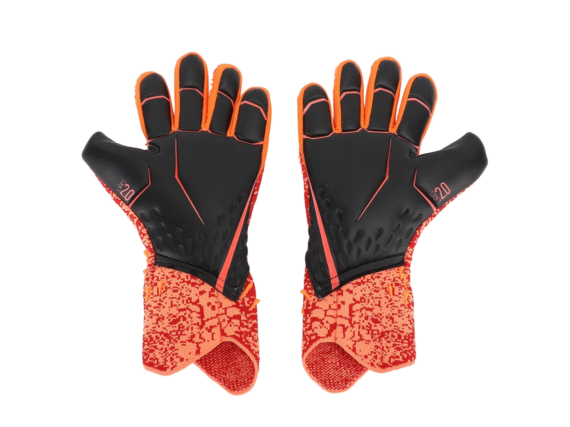 Business 2pcs Luvas de Goleiro de Futebol com Grip Forte e Respirável para Treino e Competição Laranja Tamanho 8