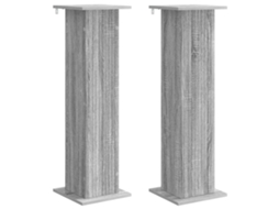 Conjunto 2 Suporte Moderno Para Plantas Vidaxl Cinzento Derivados De Madeira (30,5 X 30 X 100,5 Cm)