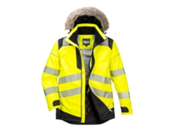 Parka De Inverno De Alta Visibilidade Pw3 Amarelo Preto / Xl