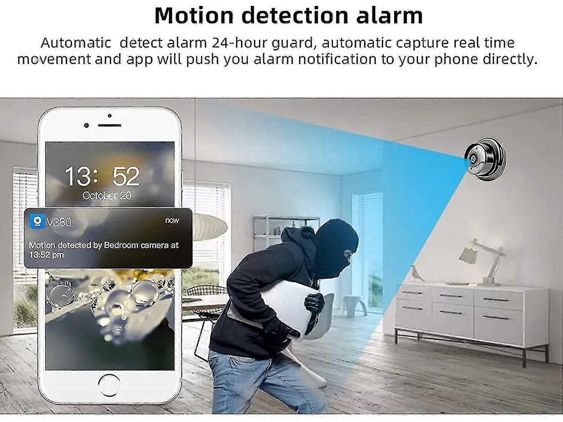 Mini Câmera de Vigilância Sem Fio com Controle Remoto Wi fi TAISHENGDA