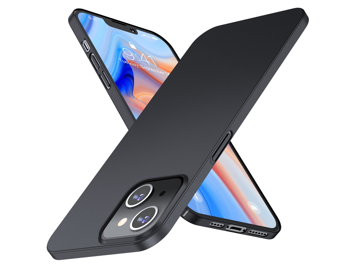 Capa de proteção para iPhone 13 com câmera dupla e efeito perolizado EOOCOO