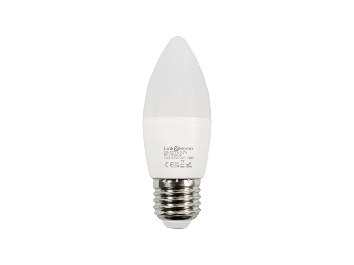 Lâmpada Led Com Dimmer Wi Fi Link2home Com Rgb Es Opal Light Multicolor Brilvibera (e27)
