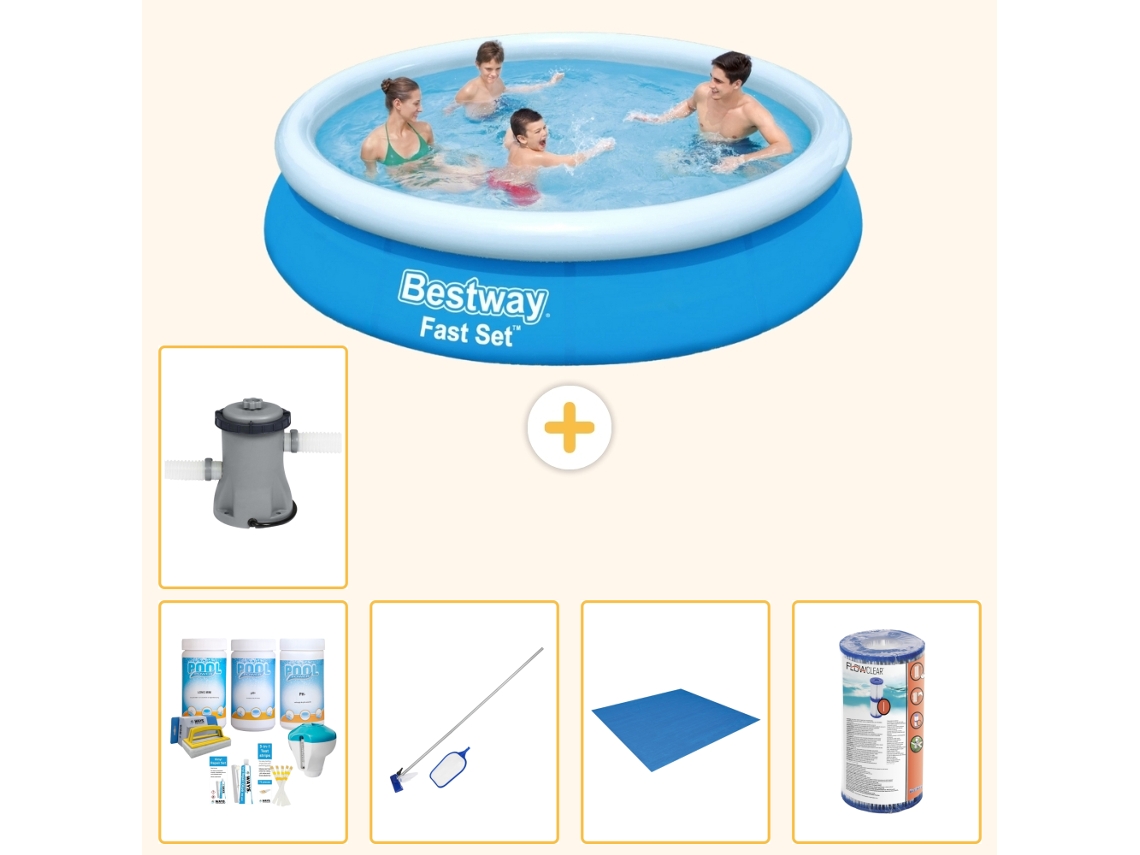Bestway Piscina Bestway Fast Set Redonda - 366x76 Cm - 6-peças S21998