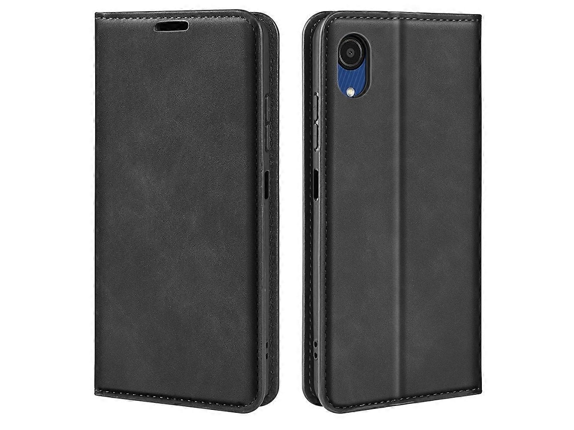 Capa De Couro Magnética Retrô Para Samsung Galaxy A03 Core