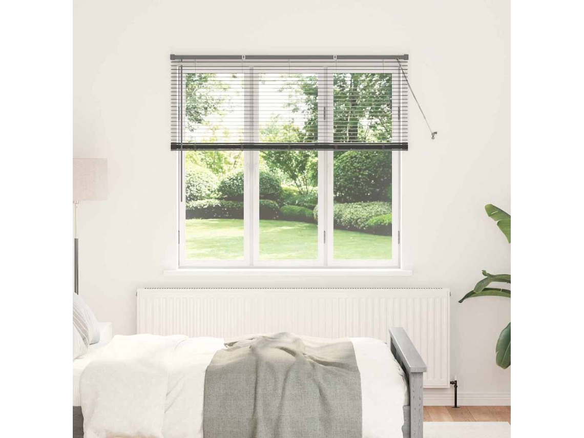 Vidaxl Persianas Venecianas Cinzento-escuro 130 X 145 Cm Alumínio