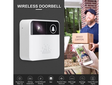 Smart Wi-Fi campainha sem fio Câmara de interfone monitoramento remoto telefone vídeo segurança doméstica TEMPSA