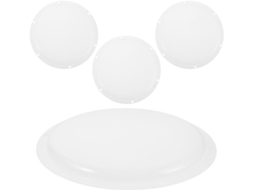 Conjunto de 4 Tampas de Plástico Brancas com Led SFUSHOS