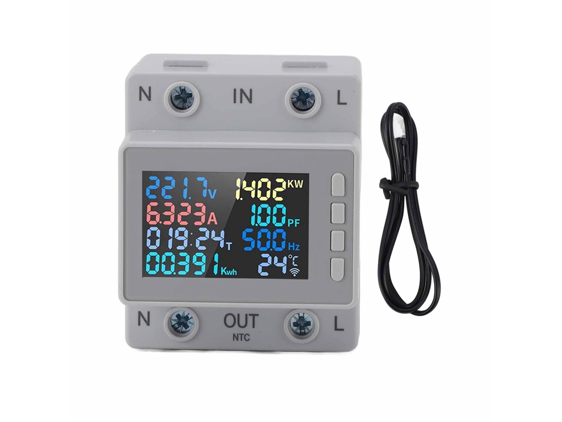Medidor De Energia Din Rail Digital Com Tensão Corrente 170-270v 63a