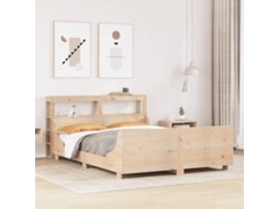 Vidaxl Cama Sem Colchão 120x200 Cm Madeira De Pinho Maciça