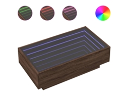 Mesa de Centro C/ LEDs DERIVADOS DE MADEIRA 90x50x30 cm