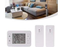 Termômetro Sem Fio Easybymall Para Ambientes Internos E Externos Com 2 Sensores Freezer, Geladeira, Motorhome