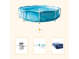 Intex Piscina Com Estrutura Redonda - 305x76 Cm - 4-peças Scb81