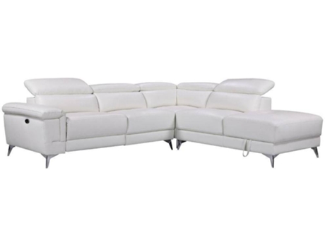Sofá LINEA SOFA Pascaline (Pele - Marfim - 96x277x244 cm)