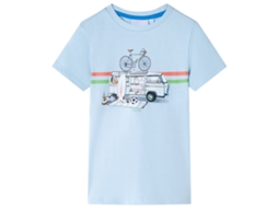 T-shirt Para Criança Azul 128