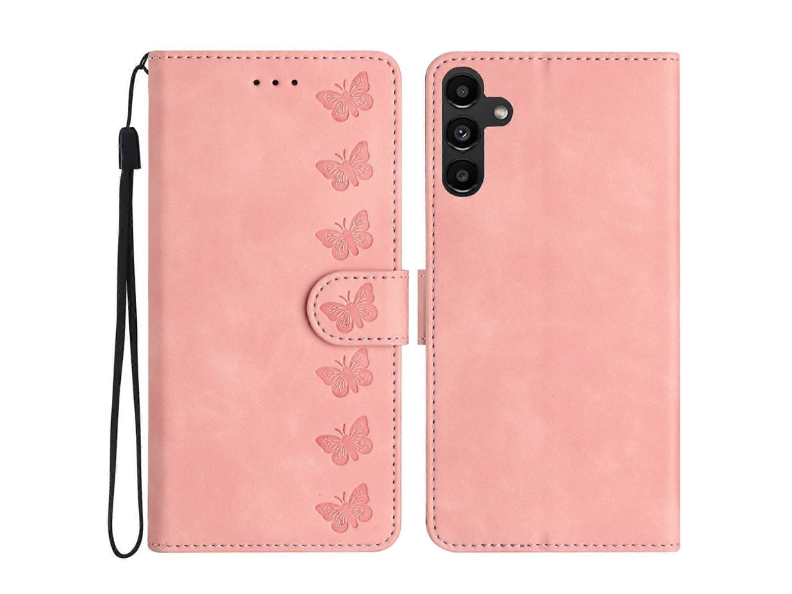 Capa Telemóvel Borboleta Impressa Para Samsung Galaxy S23 Facpoet Pele Sintética Bege