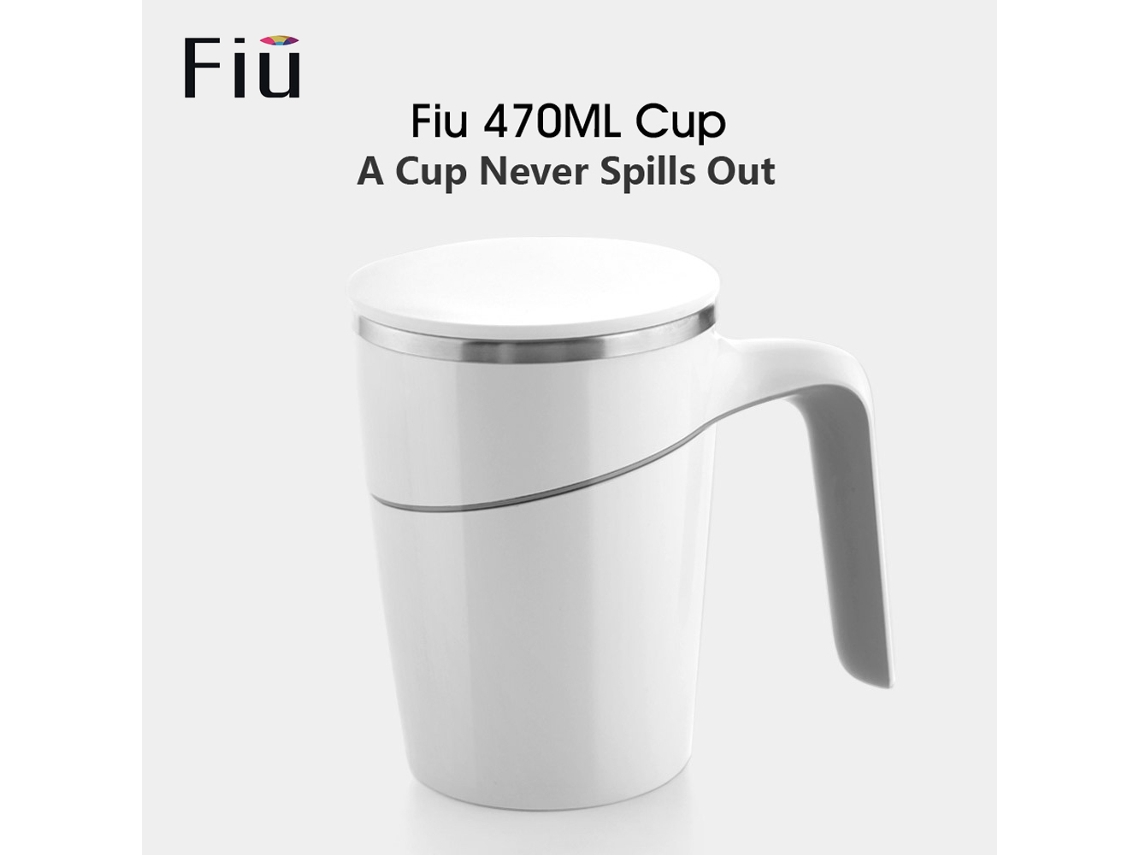 Caneca Isolante Anti-gotejamento Branca 470ml Fiu
