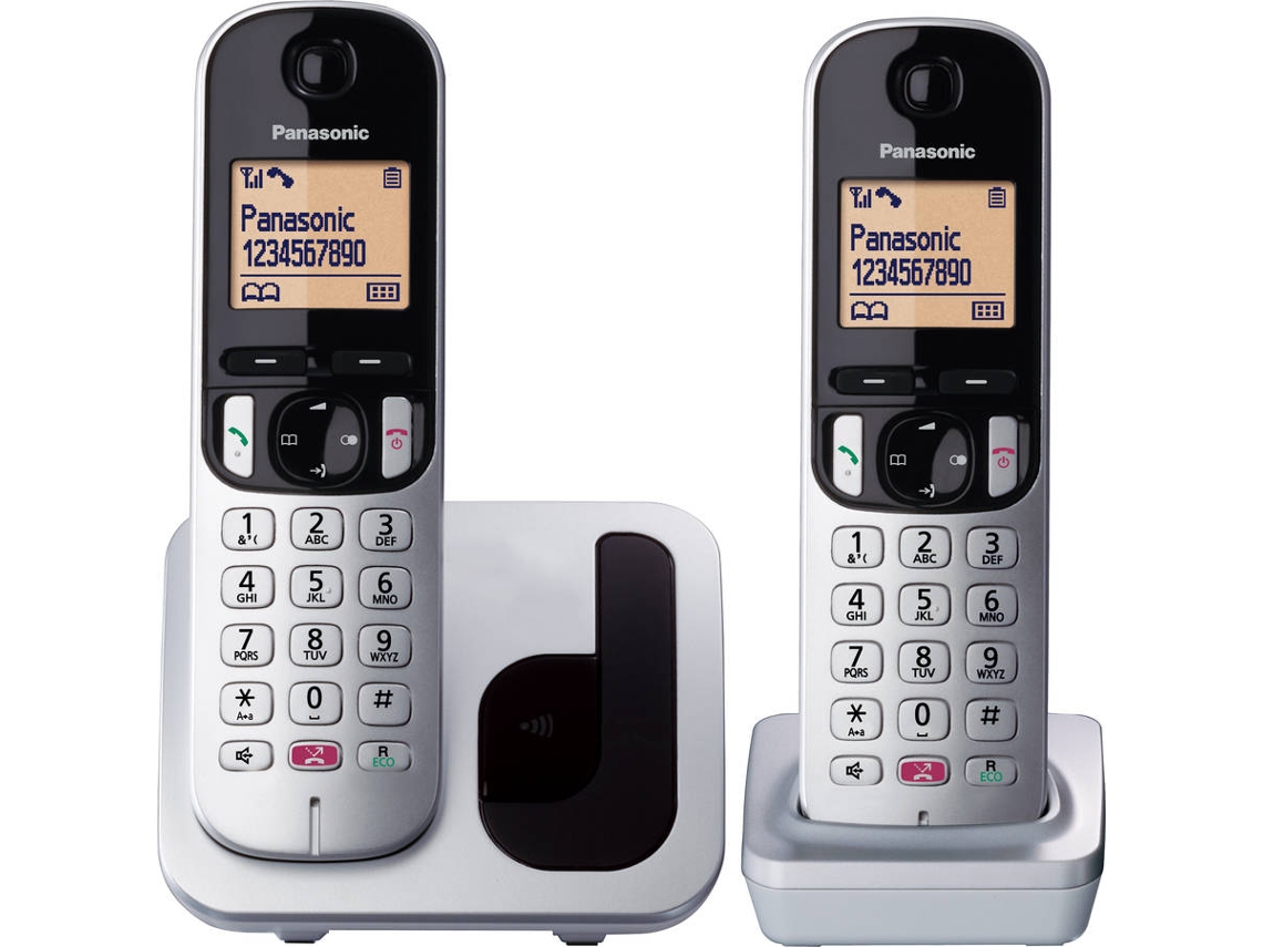 Telefone Fixo Duo PANASONIC TGC252SPS Prata