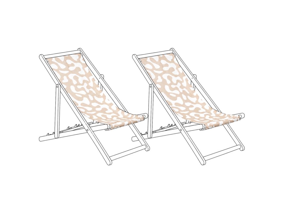 Juego de Telas Extraíbles BELIANI Anzio/avellino de Poliéster Beige 44x113x1