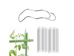 Relaxdays Grampos Para Varas De Bambu, Conjunto De 100, Aço Inoxidável, Ø 12 Mm, Para Treliças Diy, Prateados