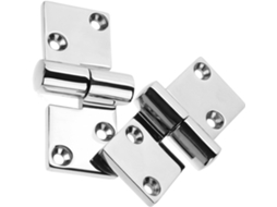 Kit Com 2 Dobradiças Reforçadas Em Aço Inoxidável Para Portas E