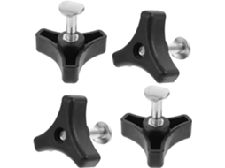 Conjunto De 4 Parafusos E Porcas Triangulares (5 Peças) Para Cabo De Cortador De Grama