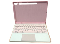 Lurelia Capa Com Teclado Bluetooth Para Samsung Tab S8plus 12.4 Com Teclado Touch Magic, Rosa