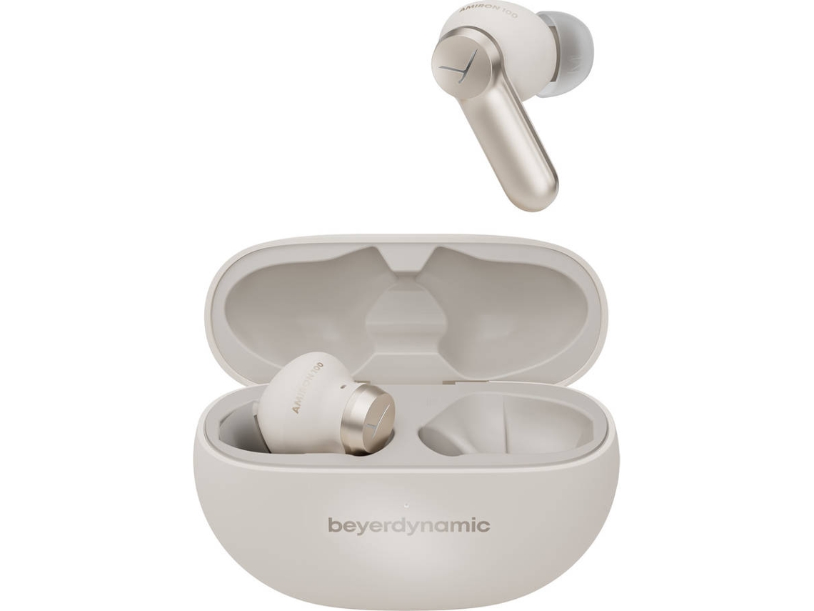 Auscultadores Bluetooth BEYERDYNAMIC Amiron 100 (In-Ear -  Microfone - Bege)