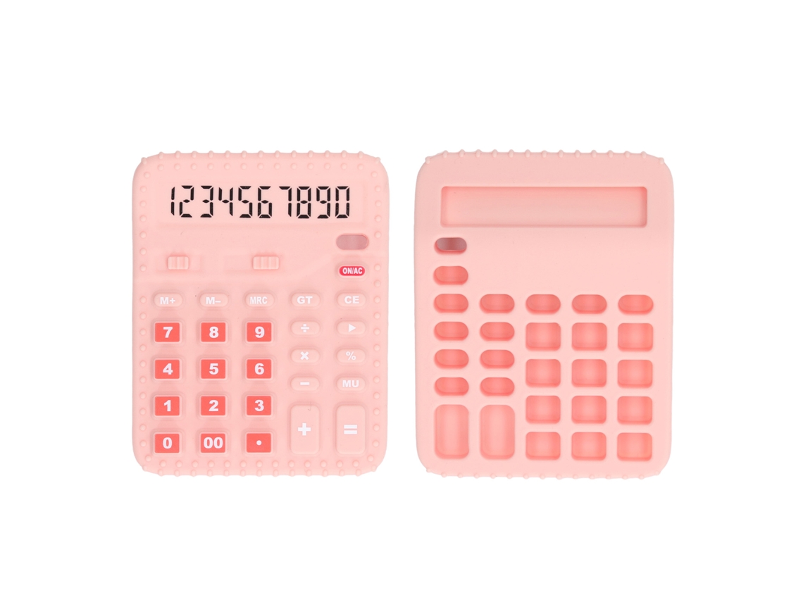 Mali chupeta para Bebê em Forma de Calculadora Silicone Macio Brinquedo Sensorial Rosa