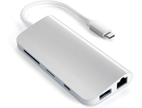 Hub  Multimedia (USB-C - Prateado)