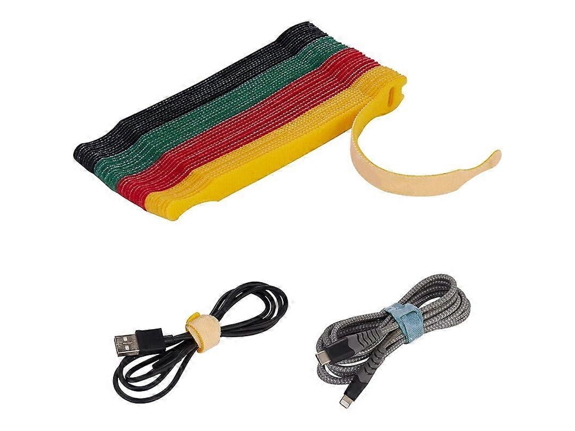 100 Cierres Reutilizables de Nylon Microfibra para Organizar Cables Y Cuerdas 15cm 4 Colores