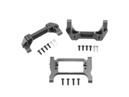 Soporte De Parachoques Dianteiro E Traseiro E Servo De Liga De Alumínio Para Carro Rc Crawler Traxxas 1/10 Preto