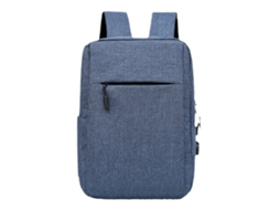 Mochila para Laptop 15 Polegadas com Porta Usb Impermeável Oxford para Estudantes e Negócios Azul